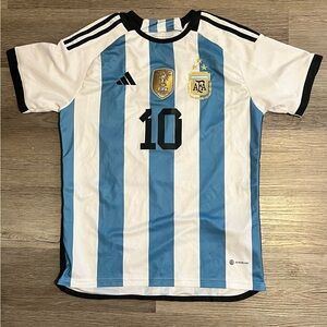 Adidas Argentina Soccer Jersey - Blue and White